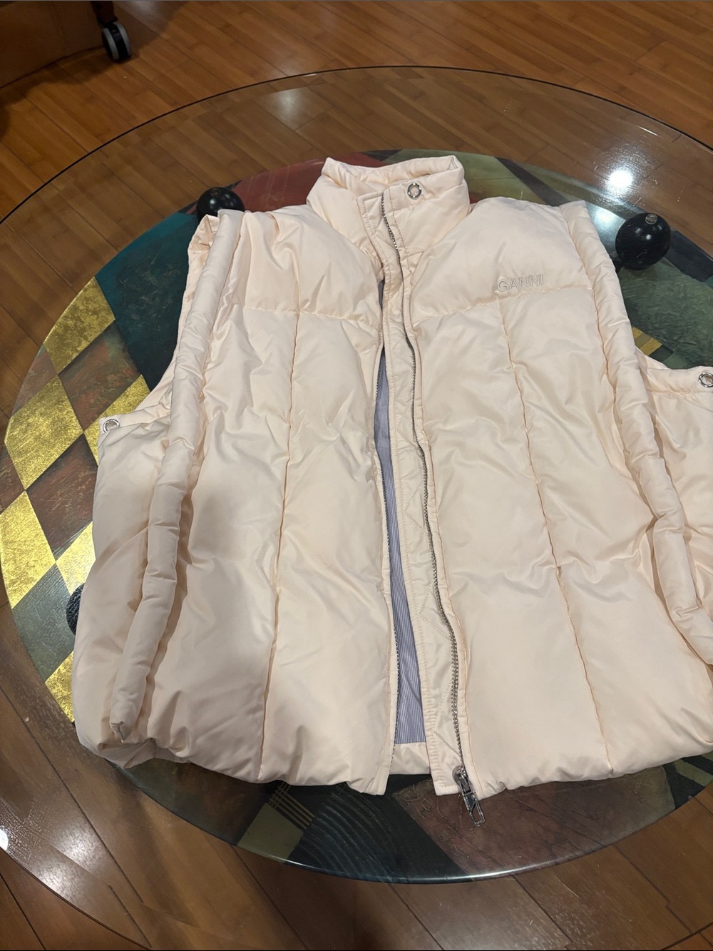 Ganni whiten Quilted Puffer Vest